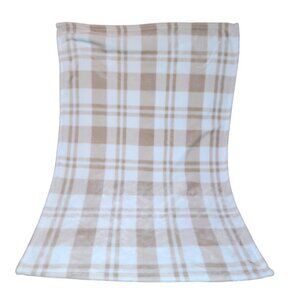 Bloomin' Baby Tan Plaid Lovey Security Blanket 30" X 40"